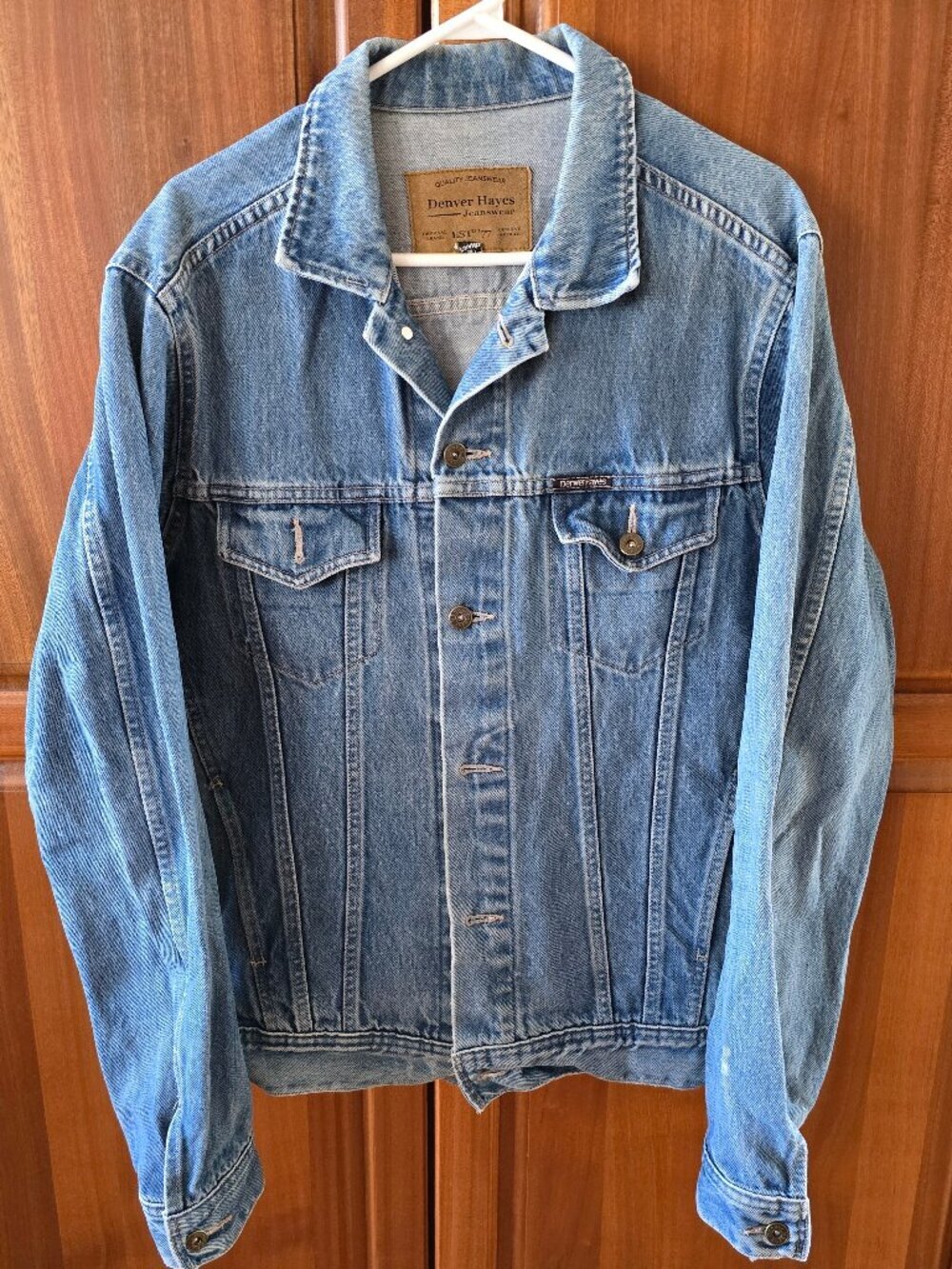 DENVER Hayes denim full length trucker jacket large/tall